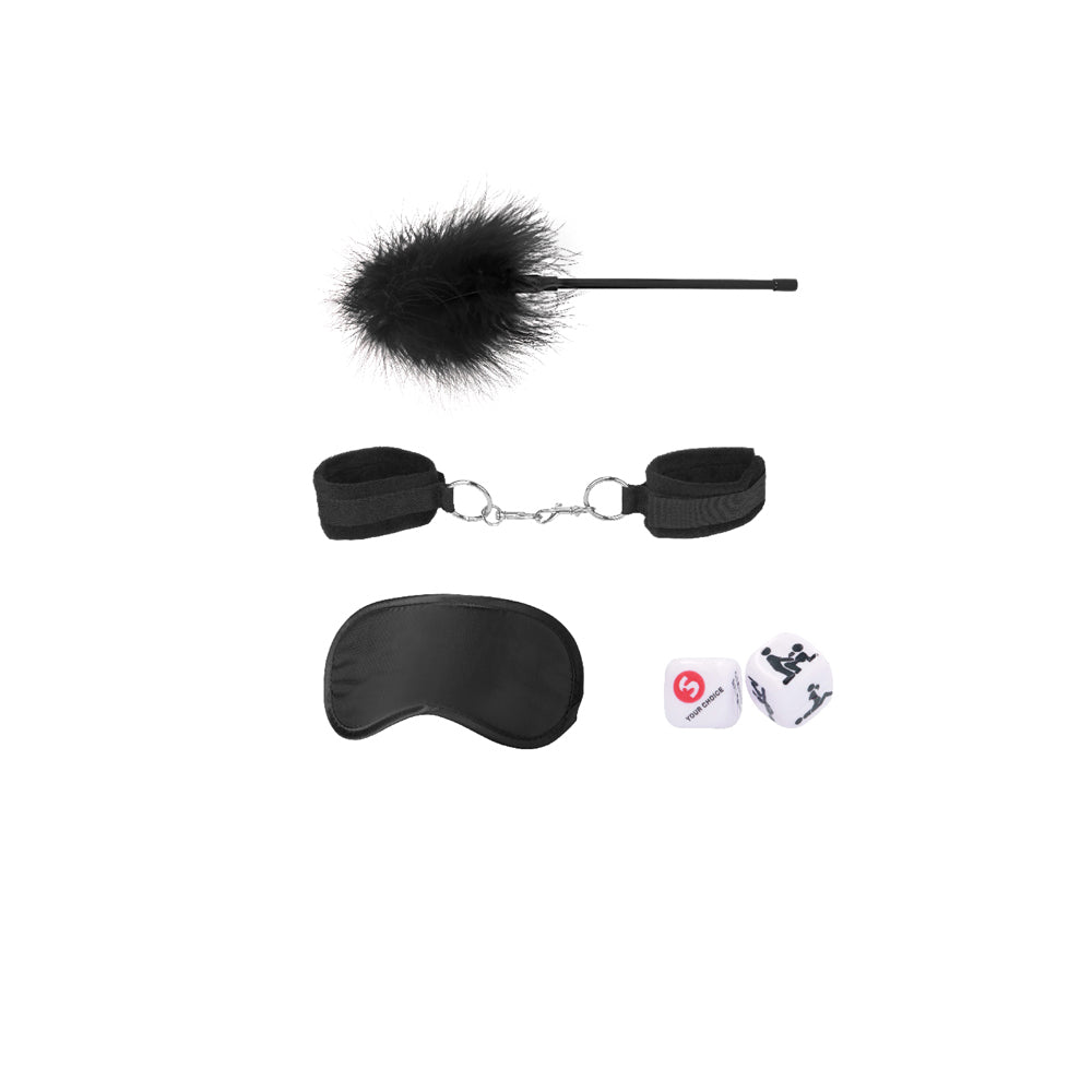 Shots - Ouch! Black & White Introductory Bondage Kit #2 Black - Bondage & Fetish Toys - Polyester