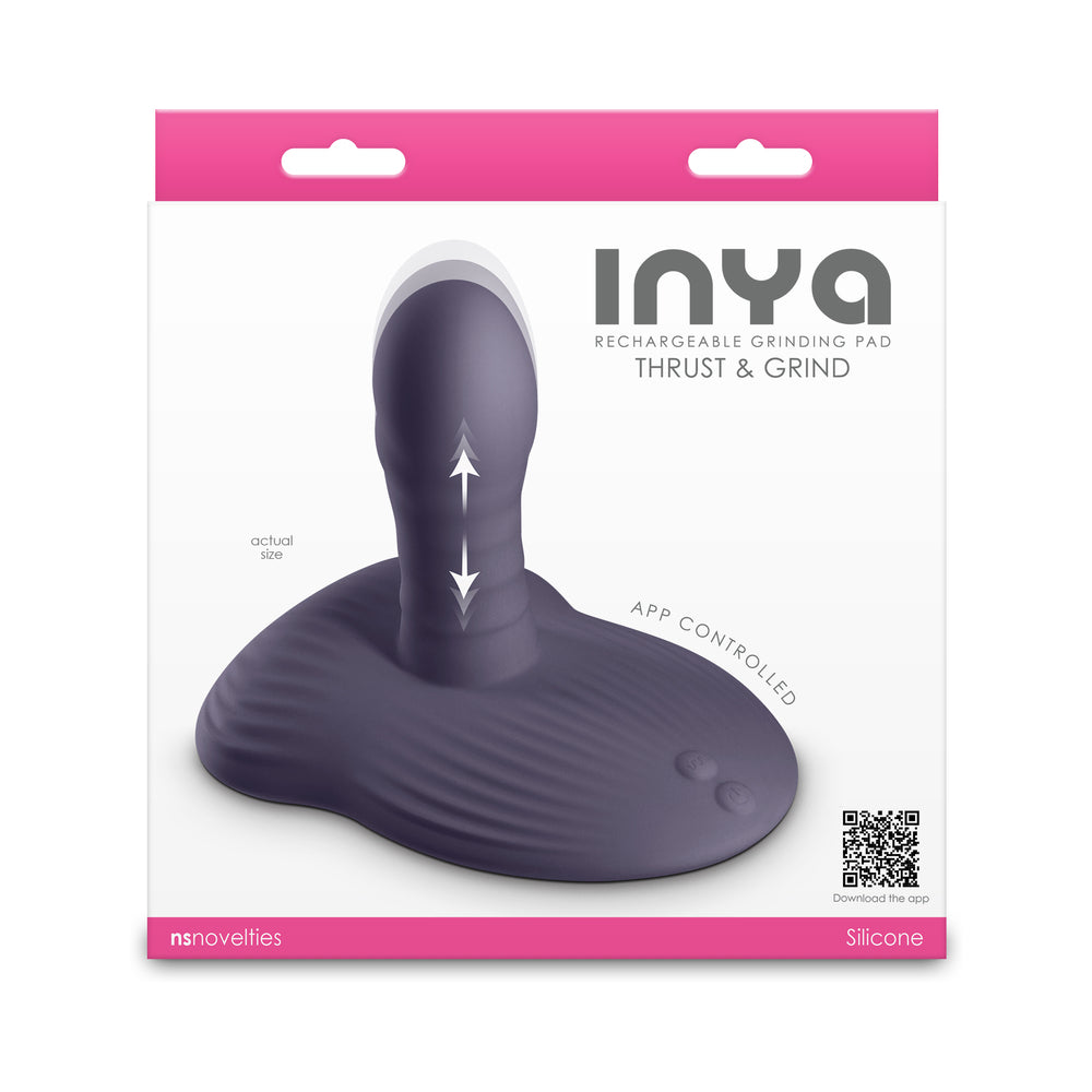 NS Novelties - INYA Thrust & Grind App-Controlled Rechargeable Grinding Pad Gray - Vibrators - Silicone