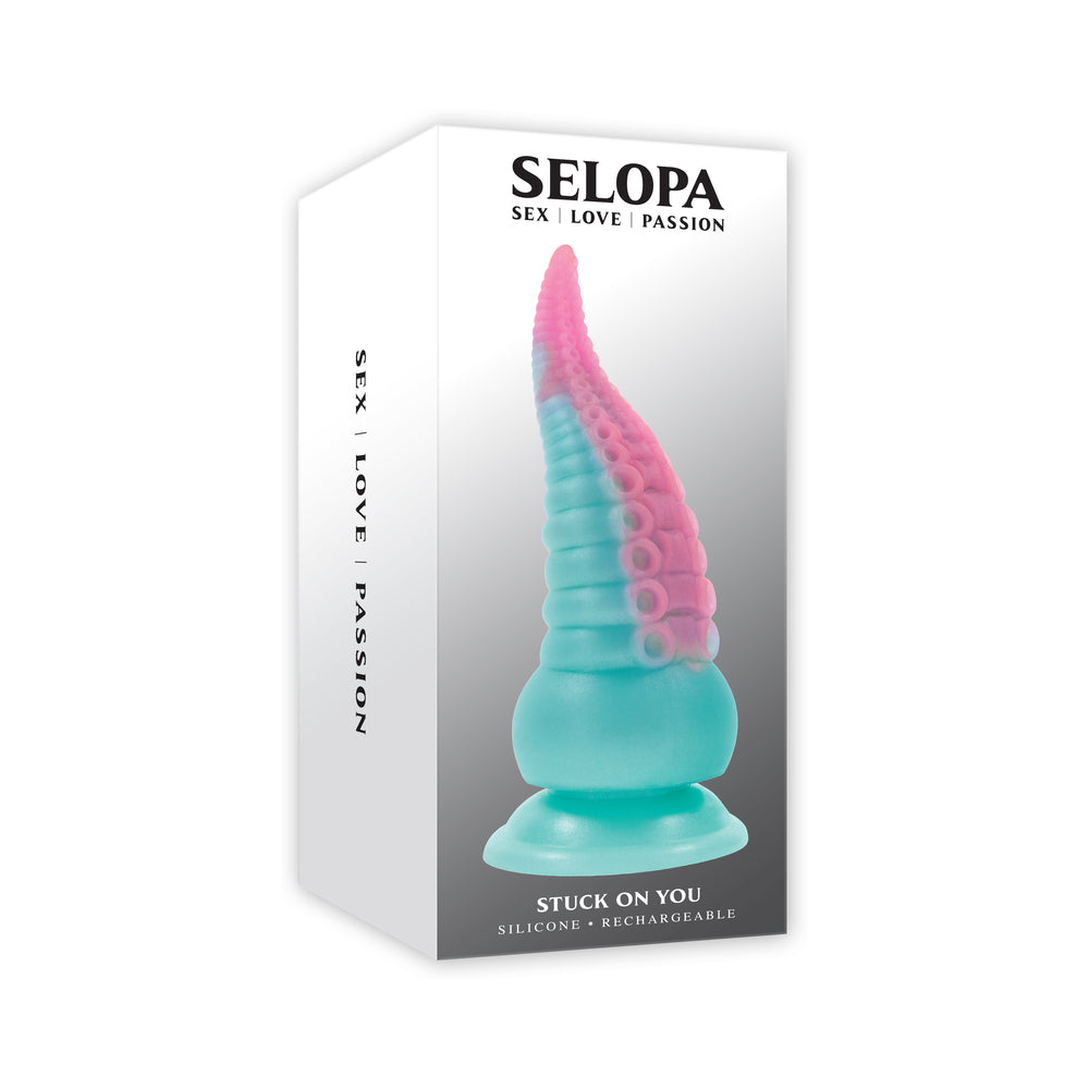 Selopa - Selopa Stuck On You Rechargeable Vibrating Dildo Silicone Multicolor - Dildos - Silicone
