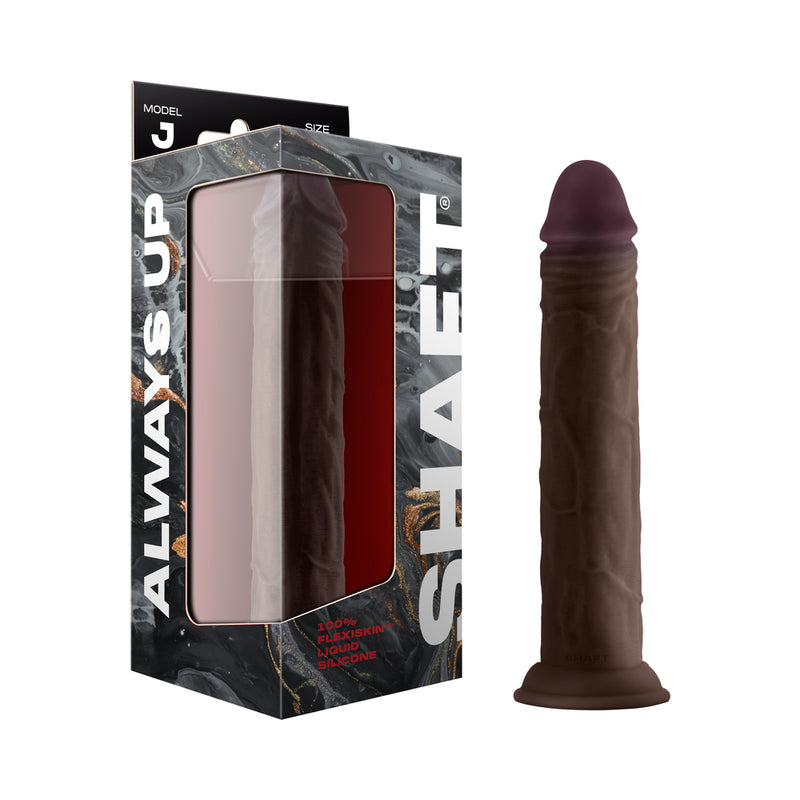Shaft - Shaft Model J: 9.5 in. Dual Density Silicone Dildo Mahogany - Dildos - Silicone