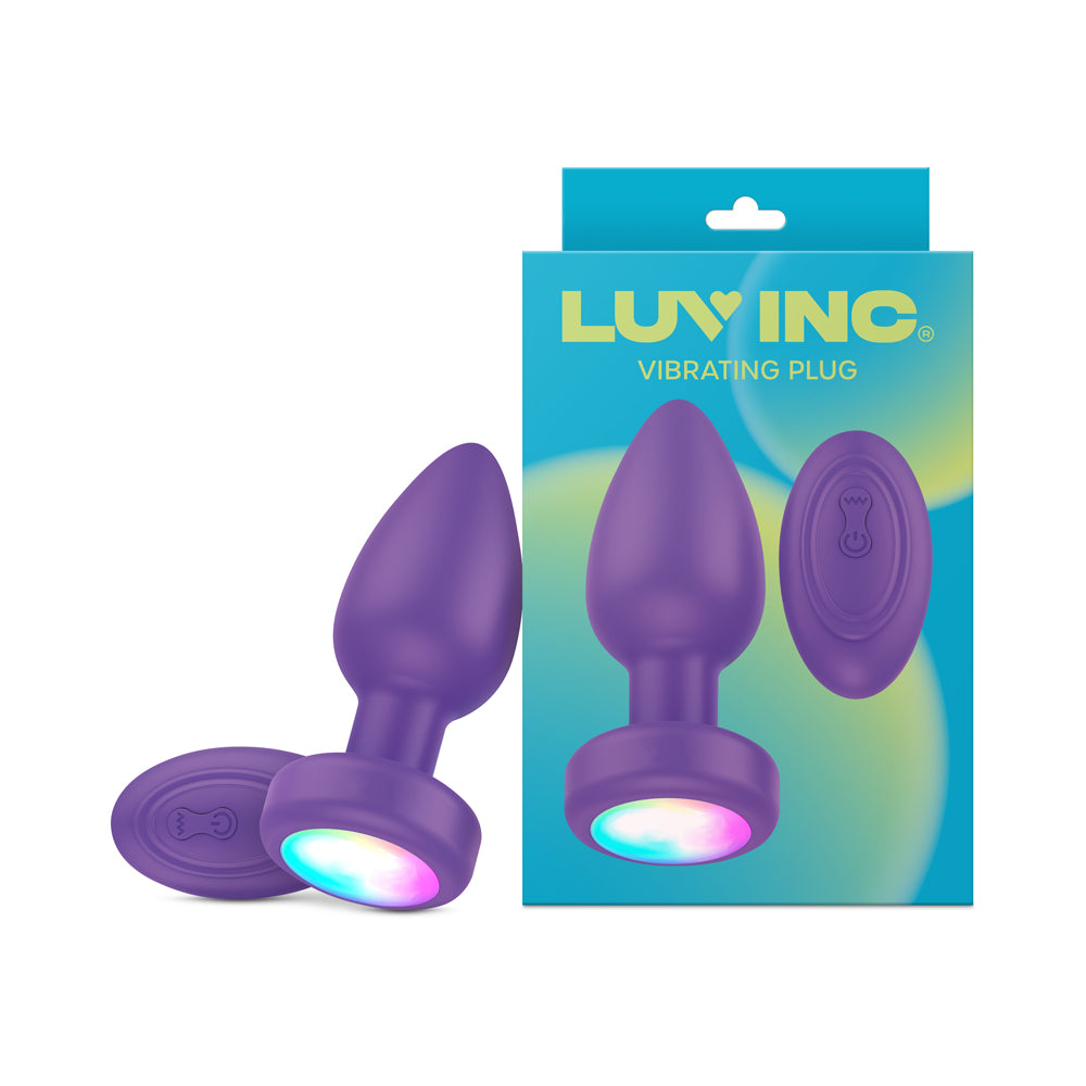 Luv Inc. - Luv Inc Pr17: Vibrating Plug with Remote Purple - Anal Toys & Stimulators - Silicone