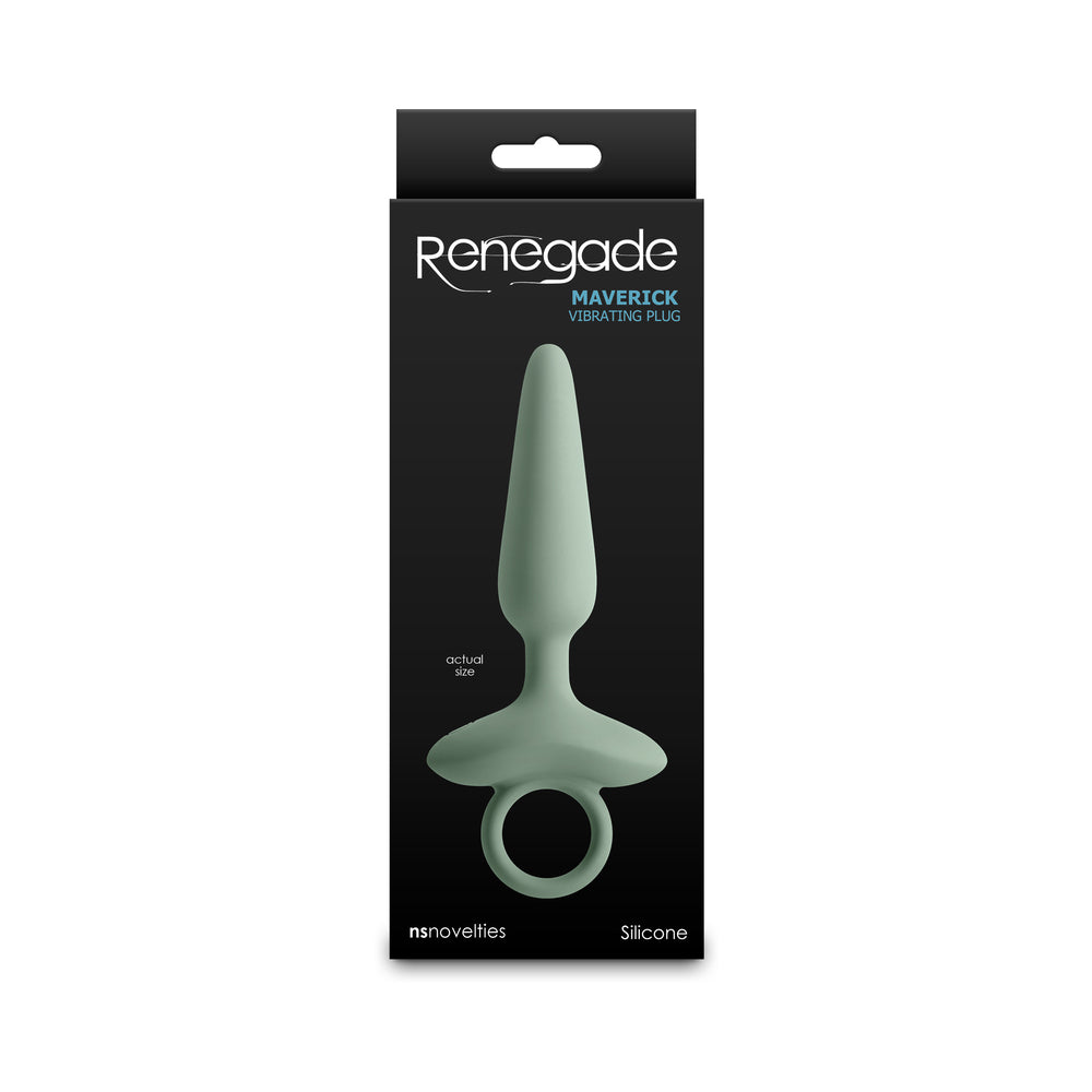 NS Novelties - Renegade Maverick Rechargeable Vibrating Anal Plug Sage - Anal Toys & Stimulators - Silicone