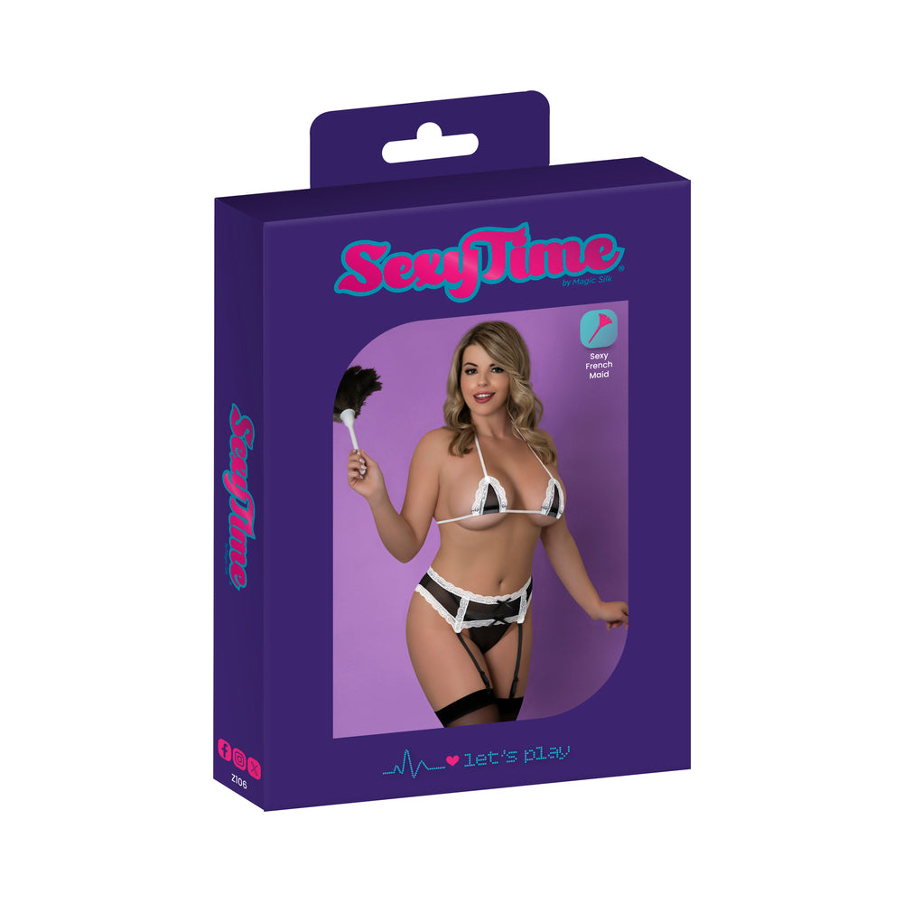 Magic Silk - Magic Silk Sexy Time Sugar Service Black Queen Size - General