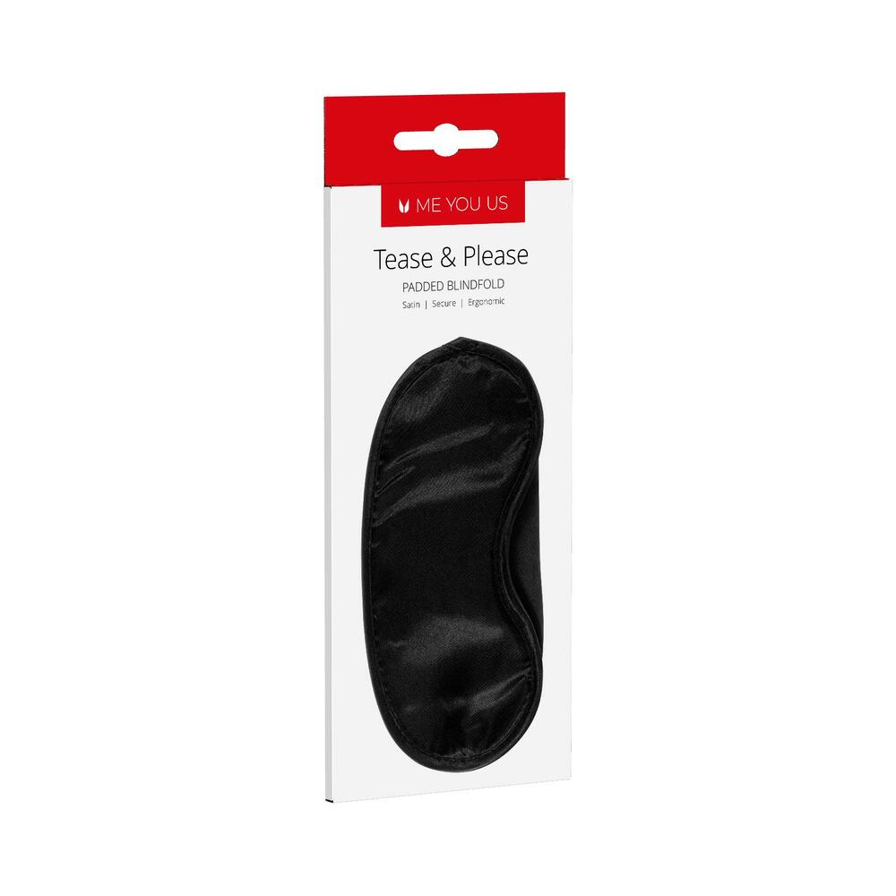 Me You Us - Me You Us Tease and Please Padded Blindfold Black - Bondage & Fetish Toys - Satin