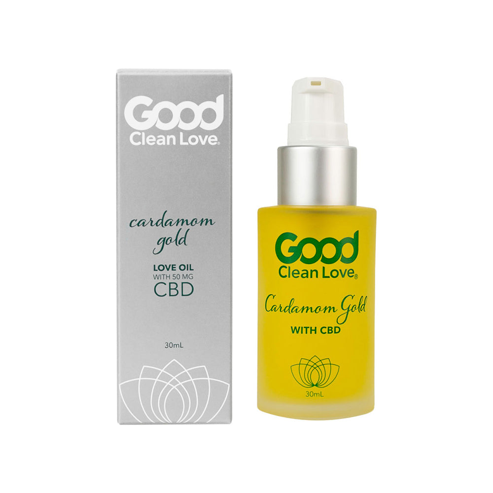 Good Clean Love - Good Clean Love Cardamom Gold CBD Love Oil 1 oz. - Lubricants, Creams & Glides - Liquid