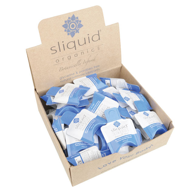 Sliquid - Sliquid Organics Natural Lubricant Pillows (60 Pillows Per Display) - Lubricants, Creams & Glides - Liquid