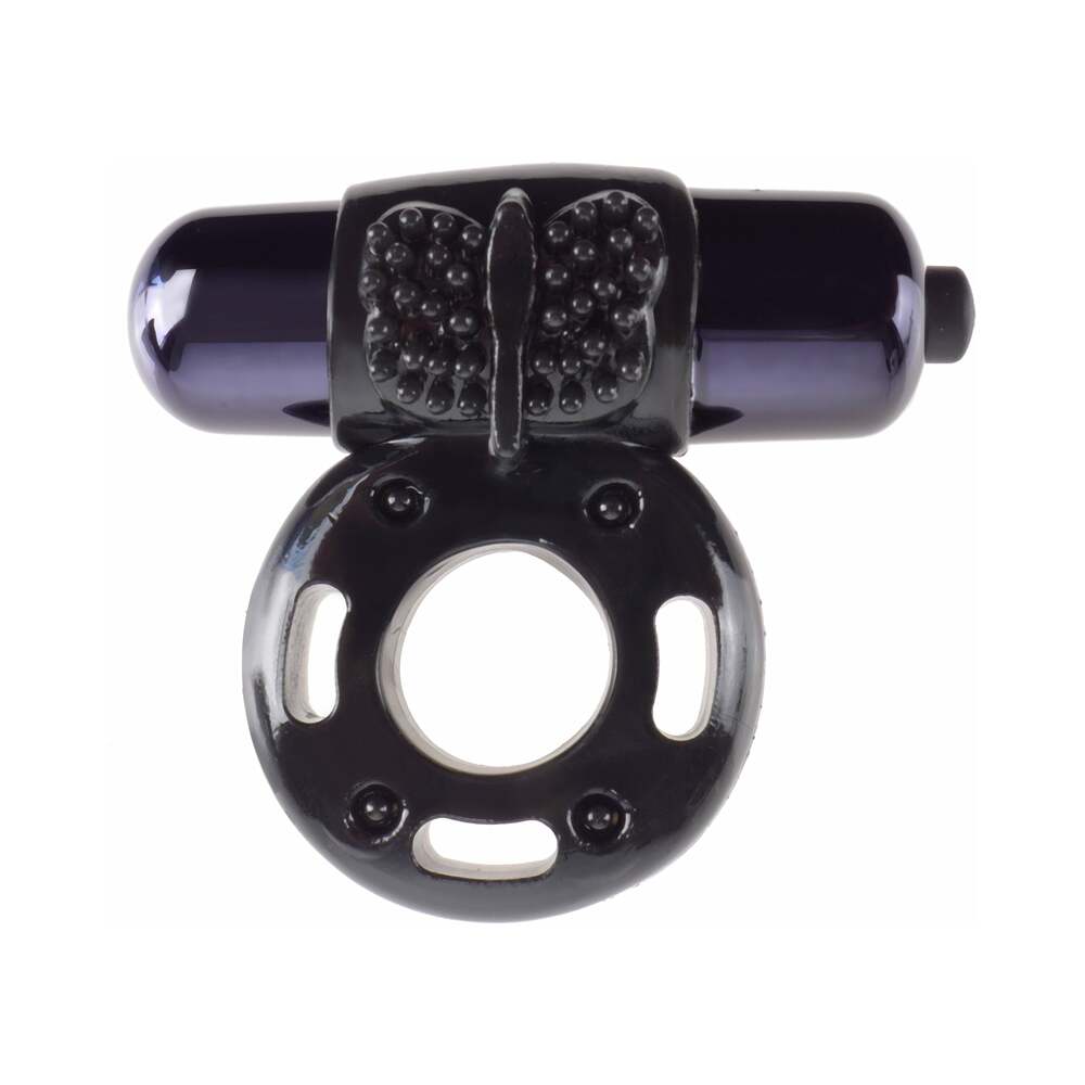 Pipedream - Fantasy C-Ringz Vibrating Super Ring With Bullet Black - Vibrators - TPE/TPR/Elastomers