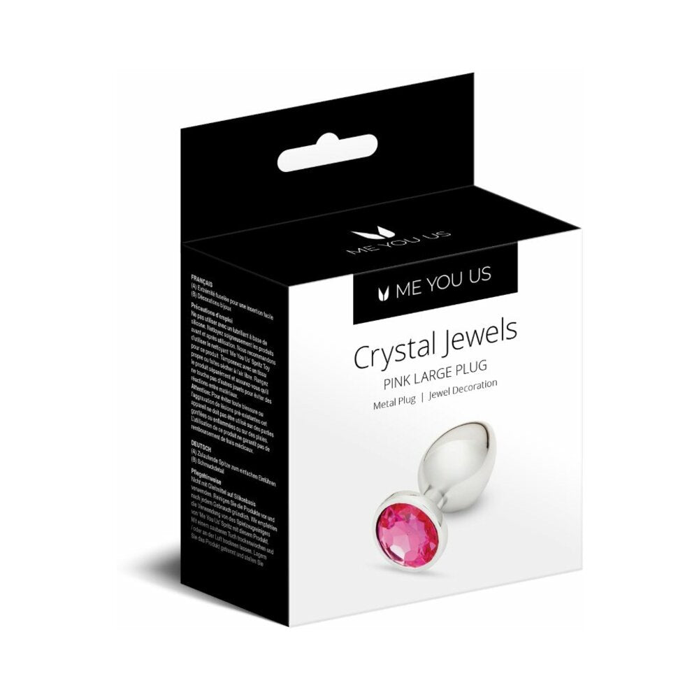 Me You Us - Me You Us Crystal Jewels Metal Plug Pink Large - Anal Toys & Stimulators - Metal
