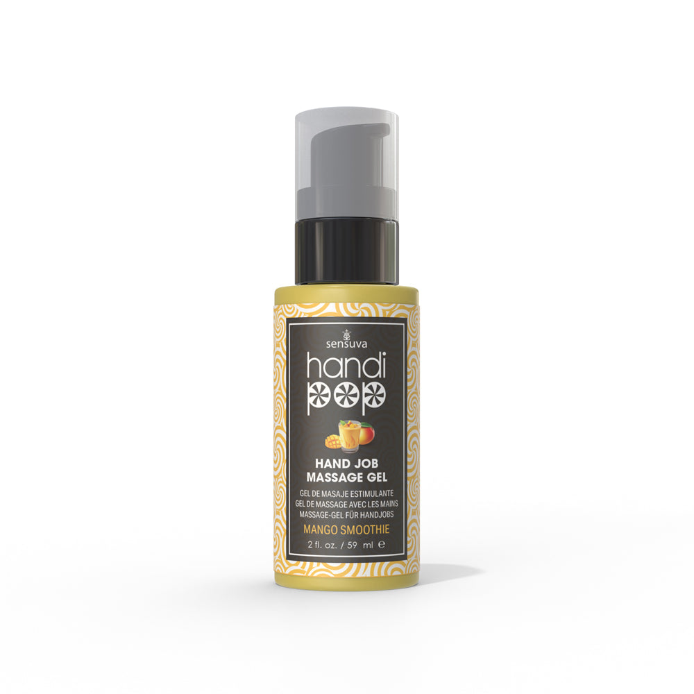 Sensuva - Sensuva HandiPop Edible Hand Job Massage Gel Mango Smoothie 2 oz. - Lubricants, Creams & Glides - Gel