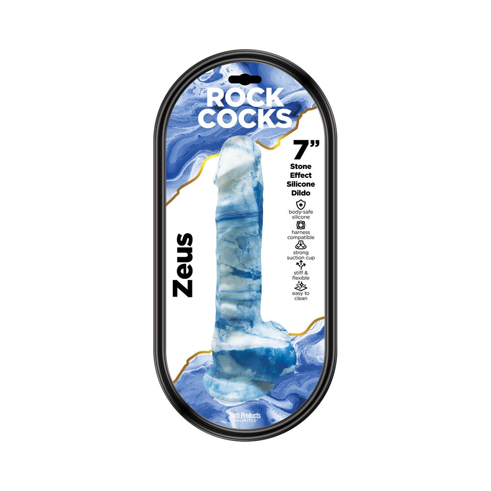 Hott Products - Rock Cocks Zeus Marble Silicone Dildo 7 in. - Dildos - Silicone