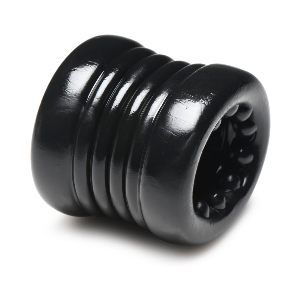 XR Brands - Master Series Ball Stack Ball Stretcher Black - Cockrings - TPE/TPR/Elastomers