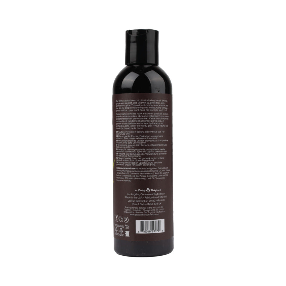 Earthly Body - Earthly Body Hemp Massage Oil Beach Daze 8 oz. - Lubricants, Creams & Glides - Liquid