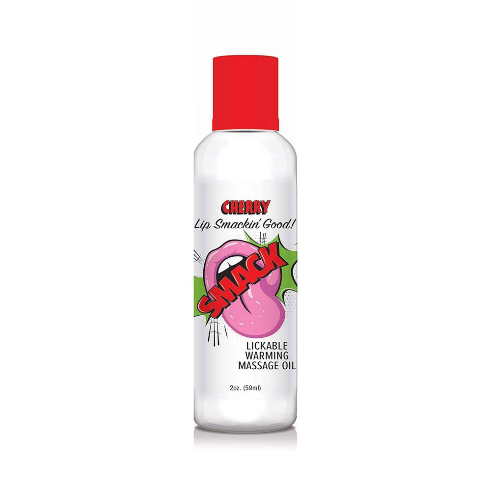 Little Genie - Smack Lickable Massage Oil Cherry 2 oz. - Lubricants, Creams & Glides - Liquid