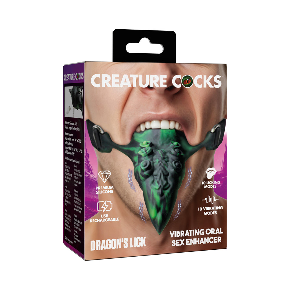 XR Brands - Creature Cocks Dragon''s Lick Vibrating Oral Enhancer - General