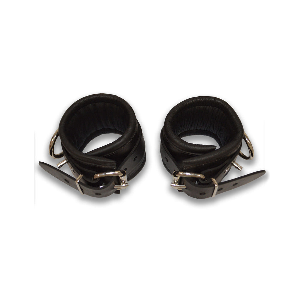 Prowler RED - Prowler RED Leather Lockable Ankle Restraints S/M - Bondage & Fetish Toys