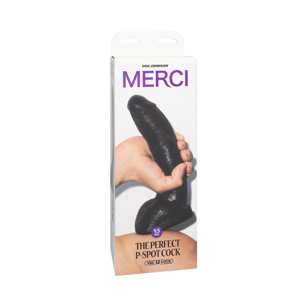 Doc Johnson - Merci The Perfect P-Spot Cock 9.5 in. Dildo with Removable Vac-U-Lock Suction Cup - Dildos - TPE/TPR/Elastomers
