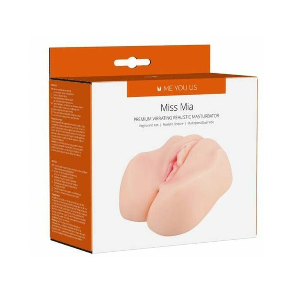 Me You Us - Me You Us Miss Mia Premium Vibrating Realistic Masturbator Vanilla - Masturbation Aids for Males - TPE/TPR/Elastomers