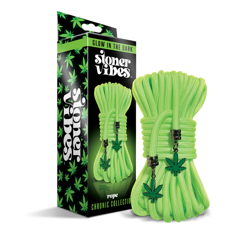 Global Novelties - Stoner Vibes Chronic Collection Glow in the Dark Rope 32 '' - Bondage & Fetish Toys - Polypropylene