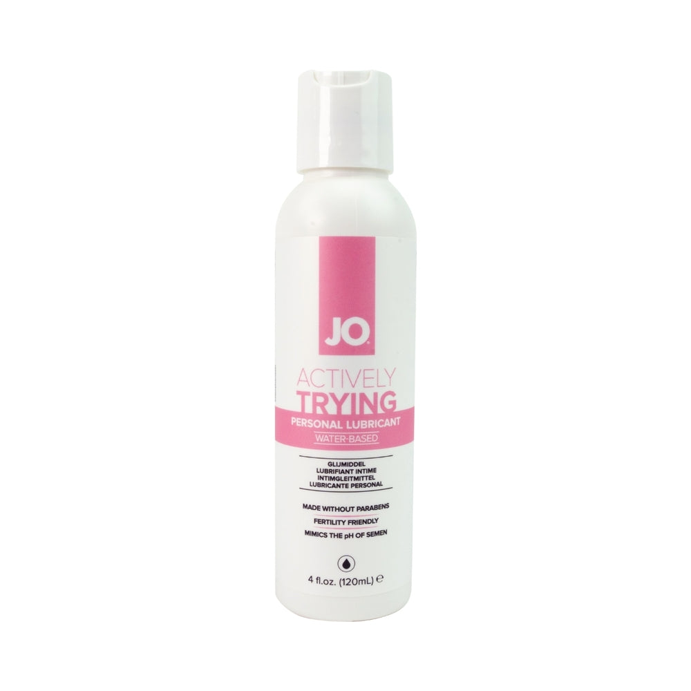 System JO - JO Actively Trying Paraben-Free Water-Based Lubricant 4 oz. - Lubricants, Creams & Glides - Liquid