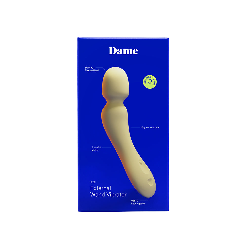 Dame - Dame Min Mini Wand Vibrator Butter - Vibrators - Silicone