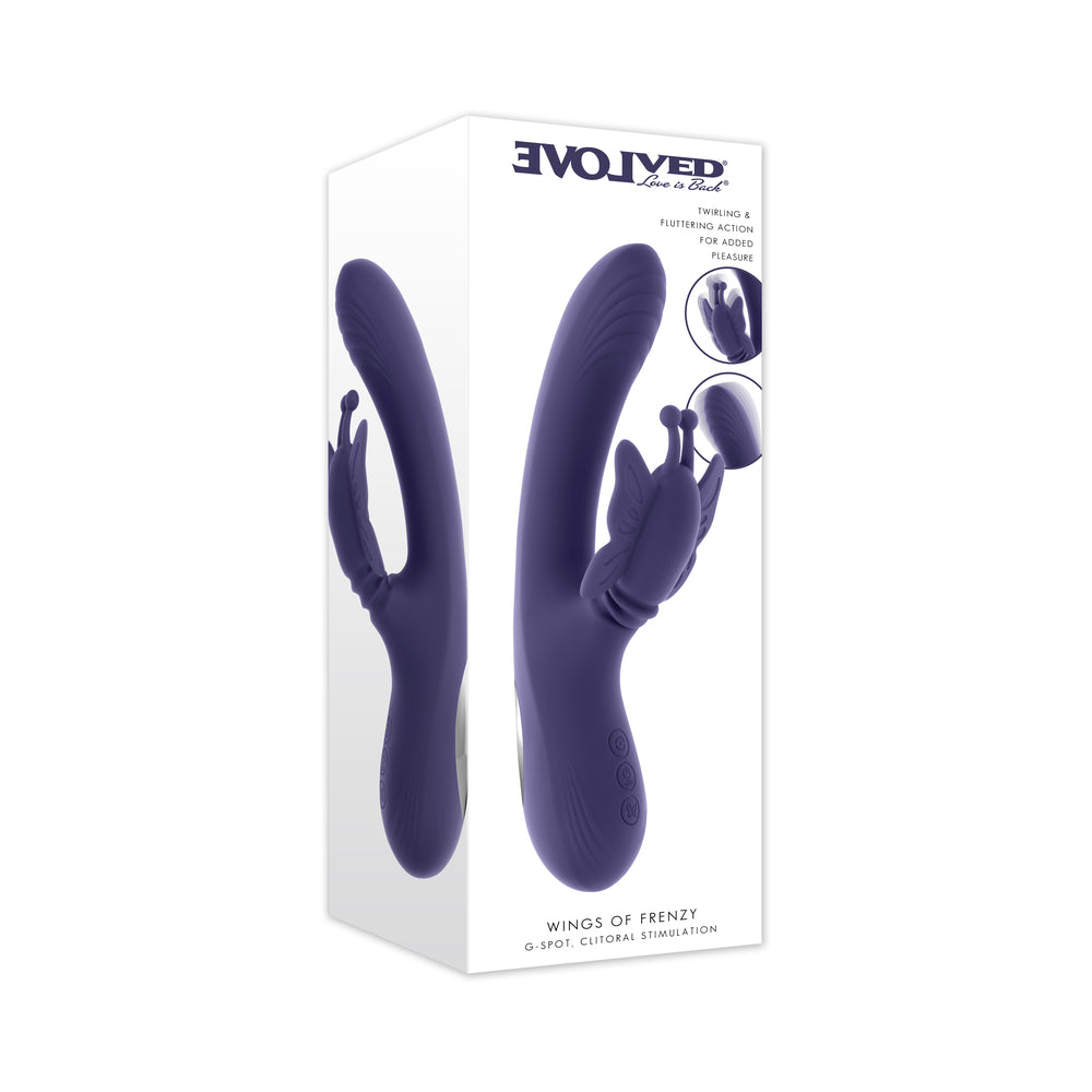 Evolved - Evolved Wings Of Frenzy Thrusting Butterfly Dual Stimulator Purple - General