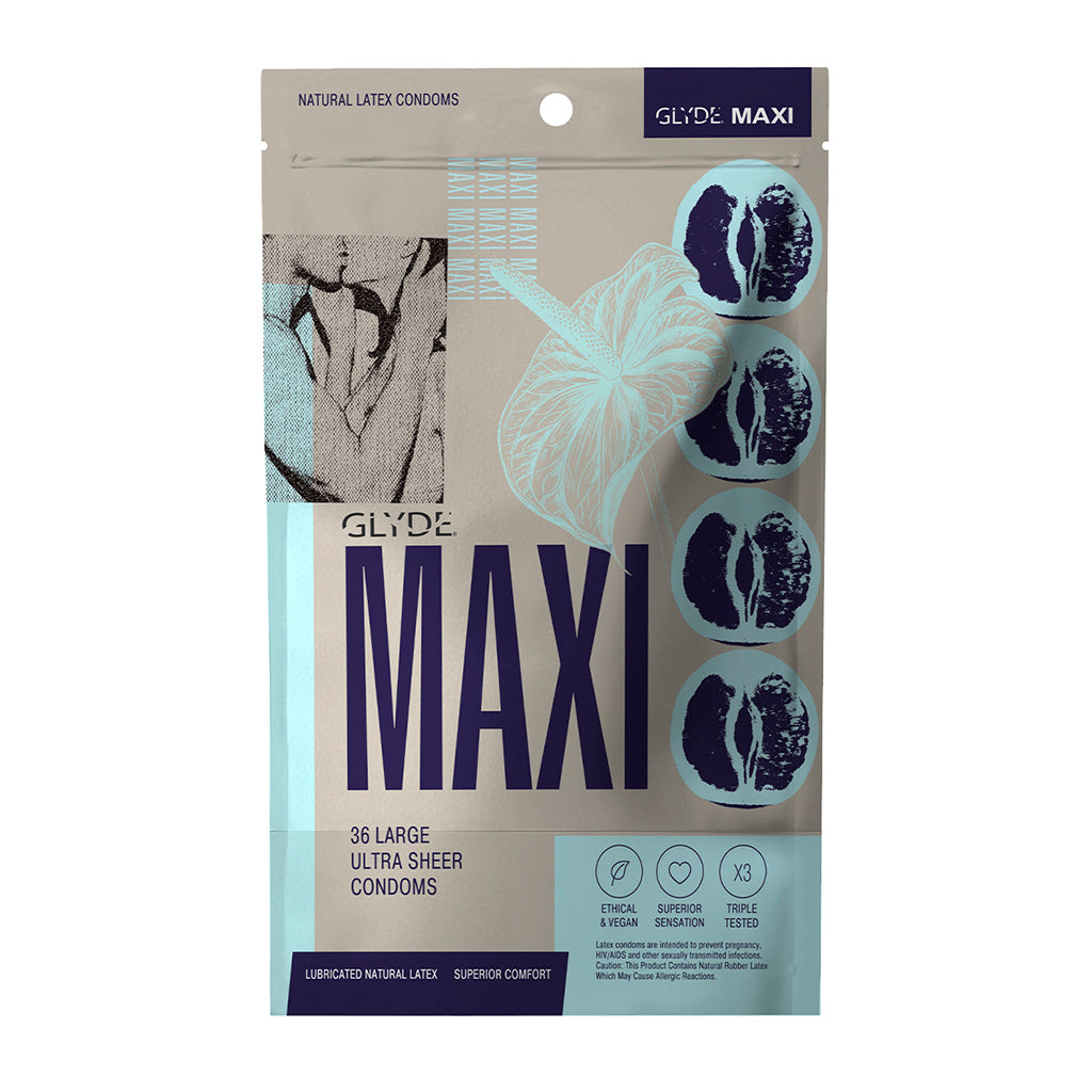 Glyde Condoms - Glyde Maxi Latex Condoms 36-Pack - Condoms - Latex