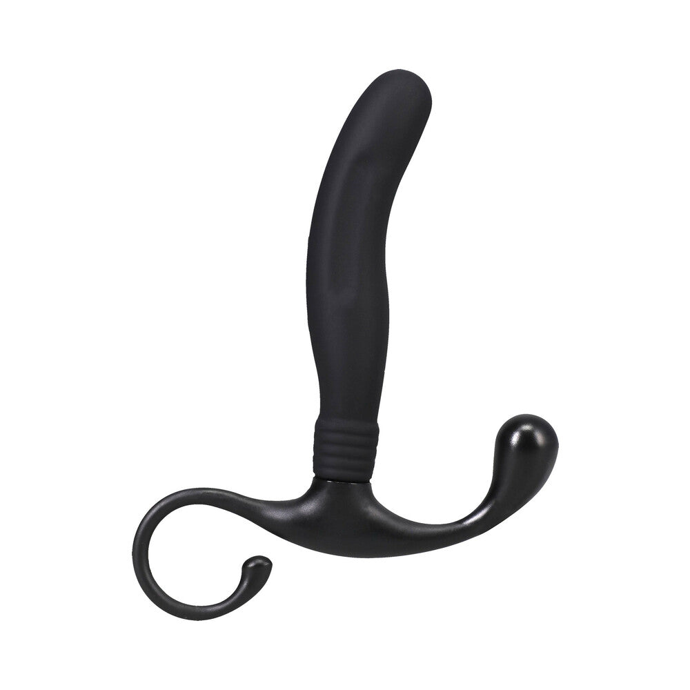 Doc Johnson - OptiMALE Smooth Silicone P-Massager Black - Anal Toys & Stimulators