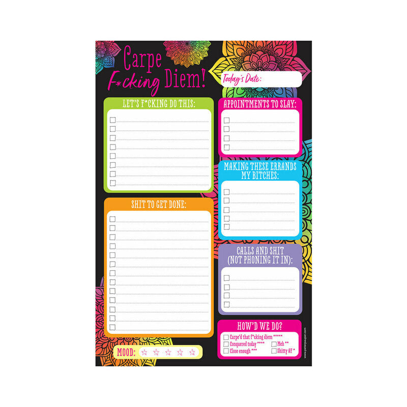 Peter Pauper Press - Carpe Fucking Diem Note Pad - Novelties & Games - Paper
