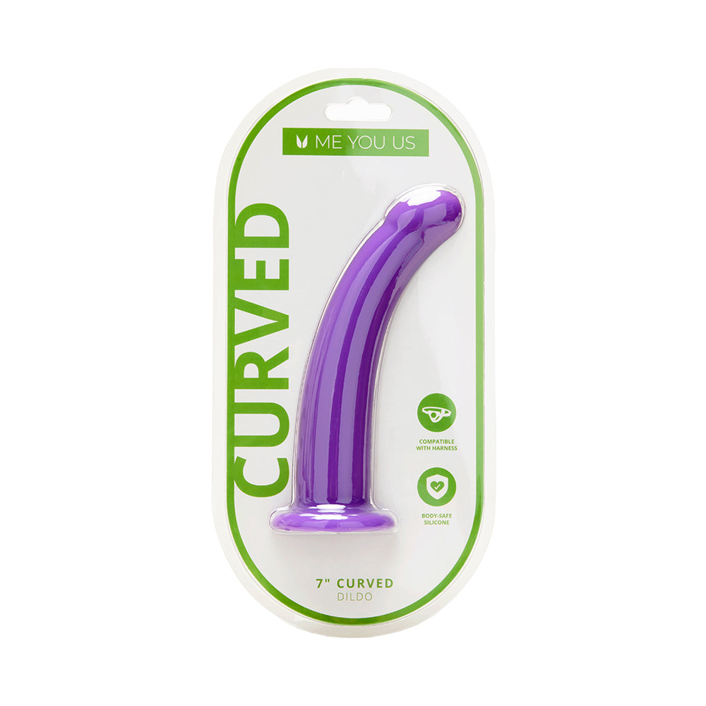 Me You Us - Me You Us 7 in. Curved Silicone Dildo Purple - Dildos - Silicone