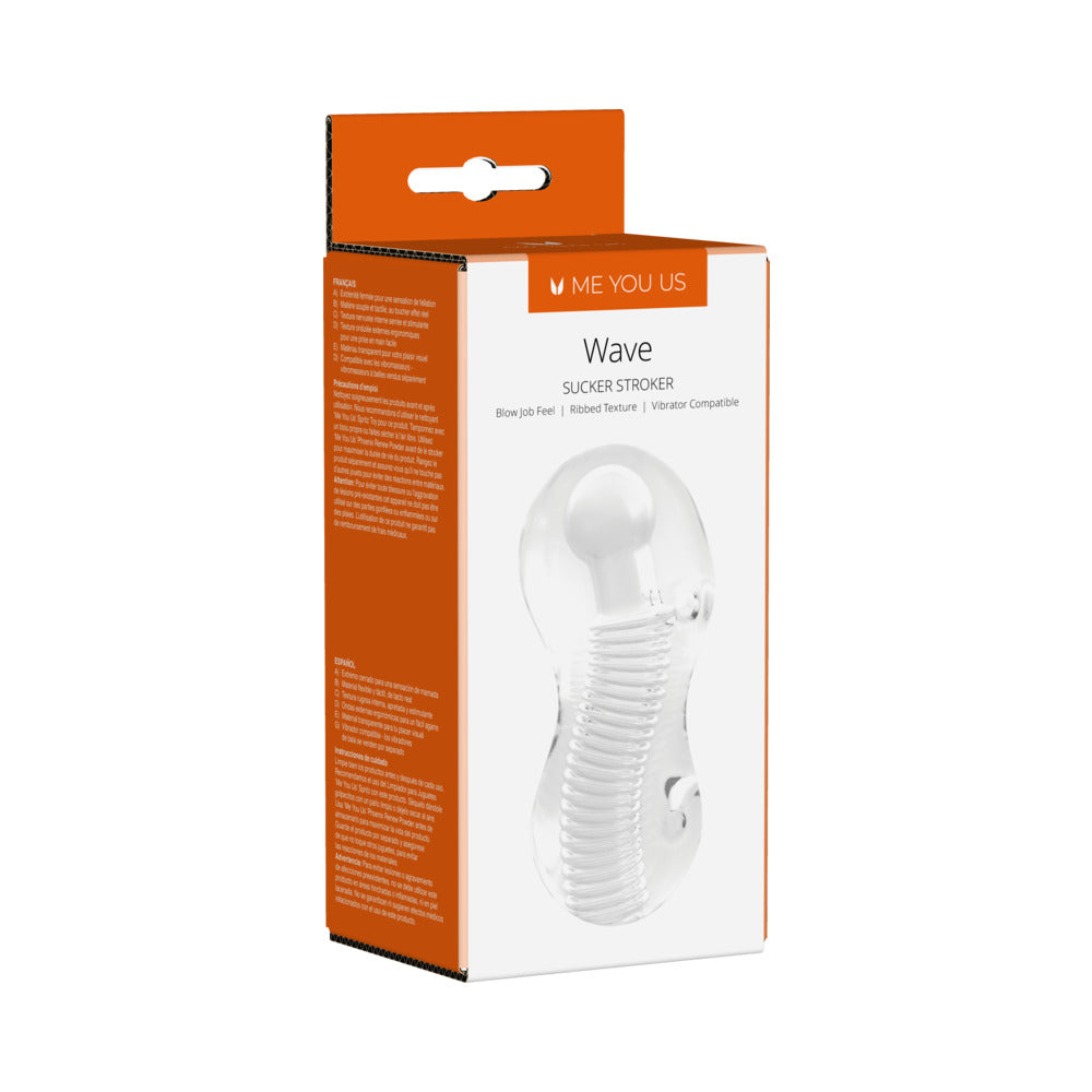 Me You Us - Me You Us Wave Sucker Stroker - Masturbation Aids for Males - TPE/TPR/Elastomers