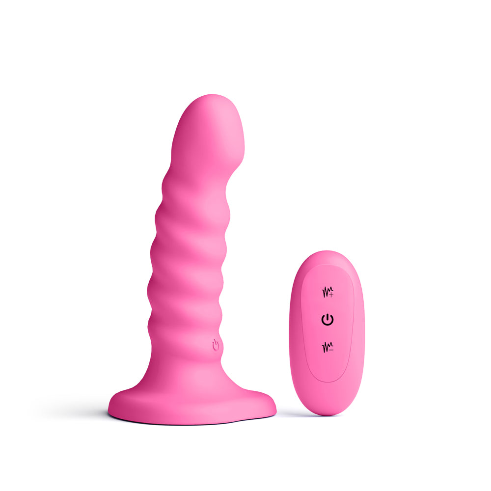 NS Novelties - Colours Ribbed Vibrating 5in Pink - Dildos