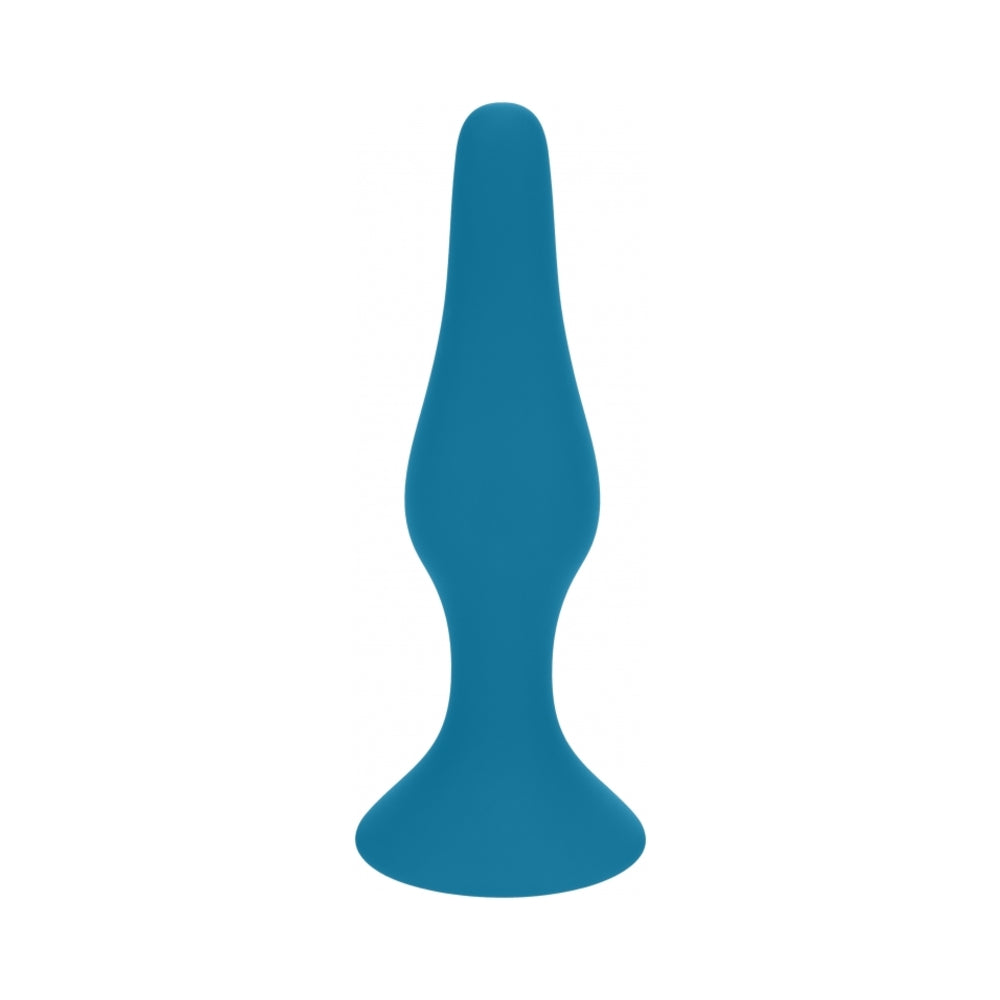 Shots - LEVELZ Slim Silicone Anal Plug Large Teal - Anal Toys & Stimulators