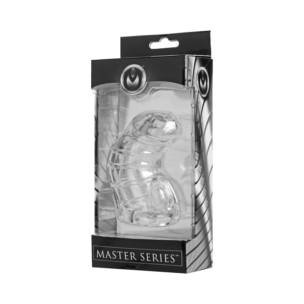 XR Brands - Master Series Detained Soft Body Chastity Cage Clear - General - TPE/TPR/Elastomers