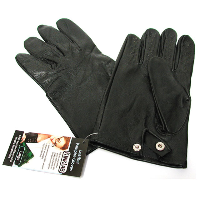 Stockroom - Leather Vampire Gloves (Small) - Bondage & Fetish Toys - Leather