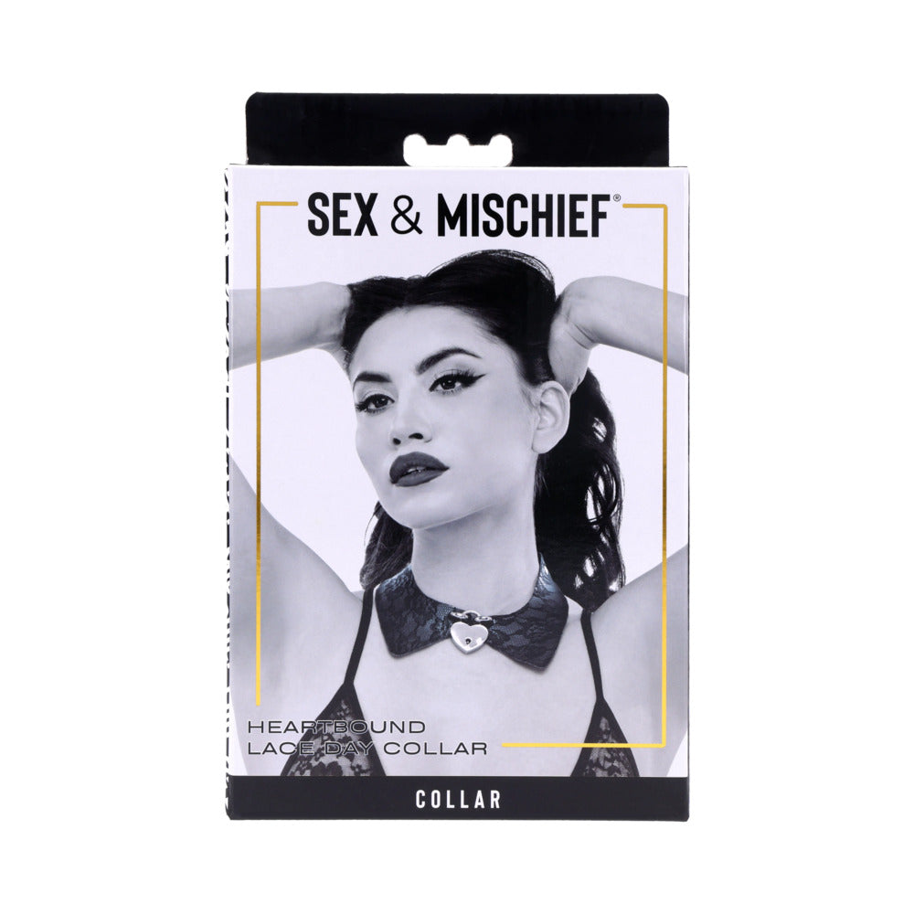 Sportsheets - Sportsheets Sex & Mischief Heartbound Lace Day Collar - Bondage & Fetish Toys