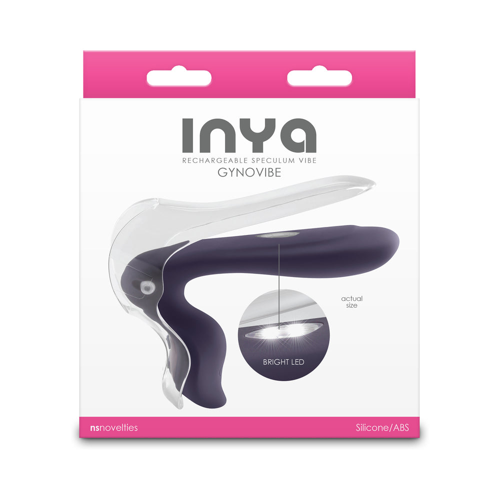 NS Novelties - INYA Gyno Vibe Speculum with LED Gray - Bondage & Fetish Toys - Silicone