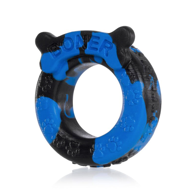 Oxballs - OxBalls Boner Cockring, Blue/Black - Cockrings - Silicone