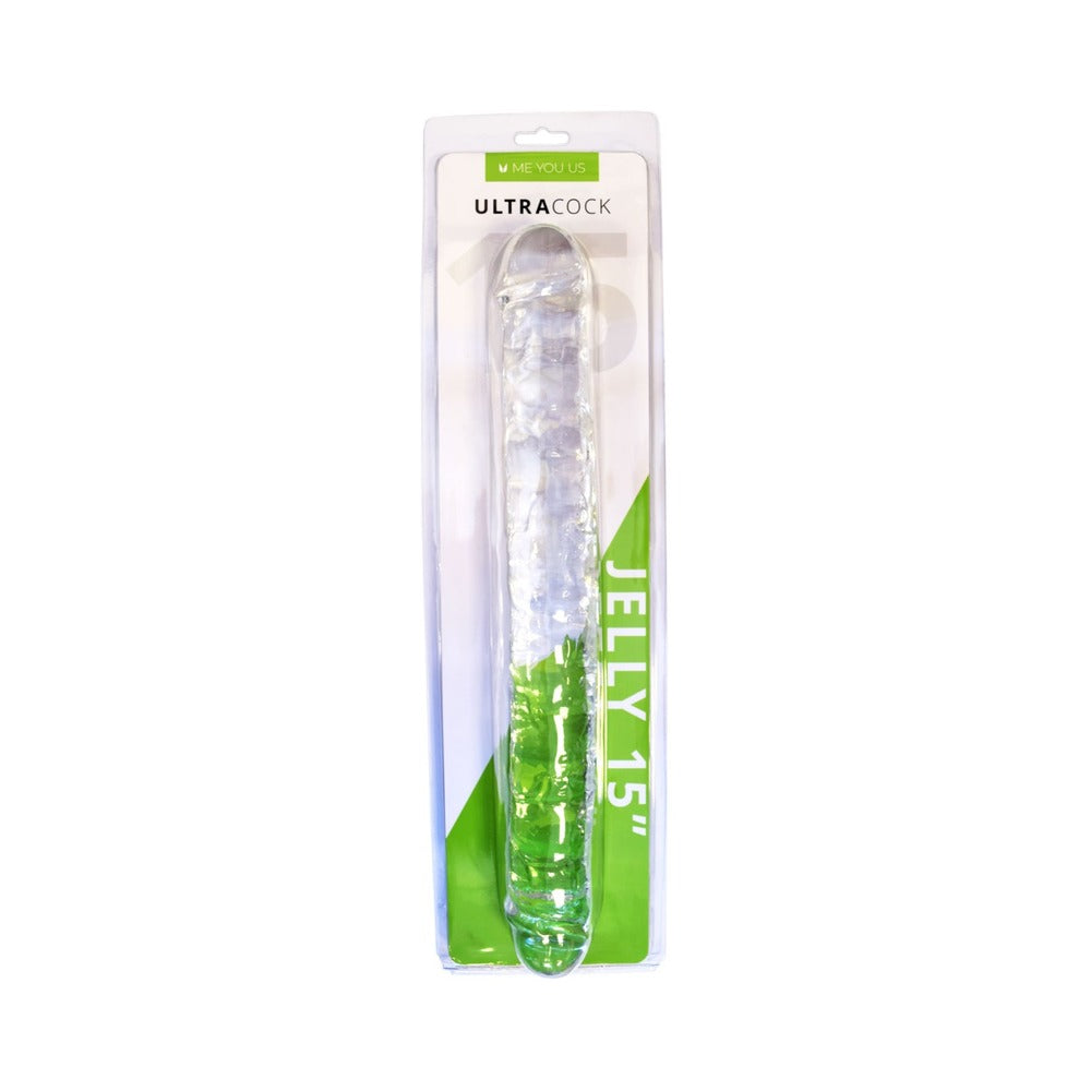Me You Us - Me You Us Ultra Cock 15 in. Jelly Double Ended Dildo Clear - Dildos - Jelly/Rubber