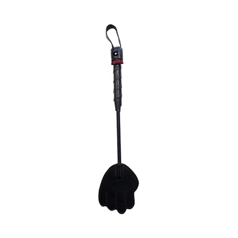 Rouge Garments - Rouge Mini Leather Hand Riding Crop Black - Bondage & Fetish Toys - Leather
