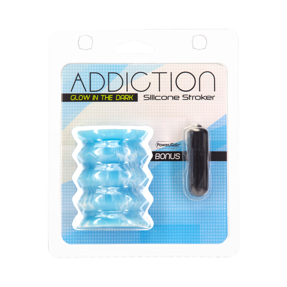 BMS Addiction Silicone Reversible Stroker Glow-in-the-Dark