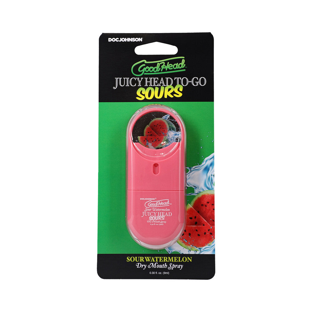 Doc Johnson - GoodHead Juicy Head Dry Mouth Spray To-Go Sour Watermelon 0.3 oz. - Supplements & Enhancers - Liquid