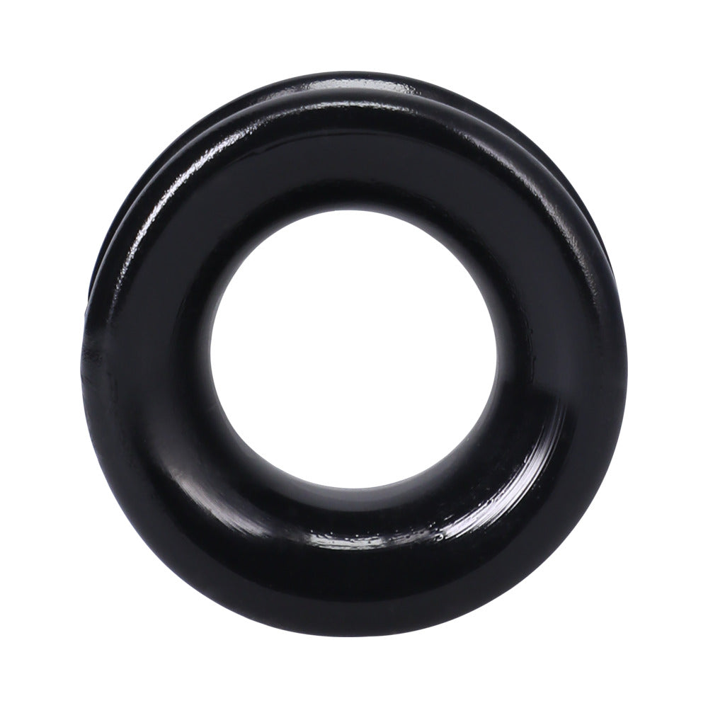 Rock Solid - Rock Solid Convex Black C Ring in a Clamshell - Cockrings - TPE/TPR/Elastomers