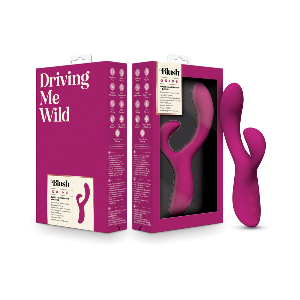 Blush - Blush Quinn Rabbit Vibrator Burgundy - Vibrators - Silicone