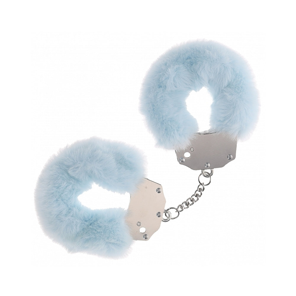 Shots - Ouch! Heavy-Duty Fluffy Handcuffs Powder Blue - Bondage & Fetish Toys - Acrylic