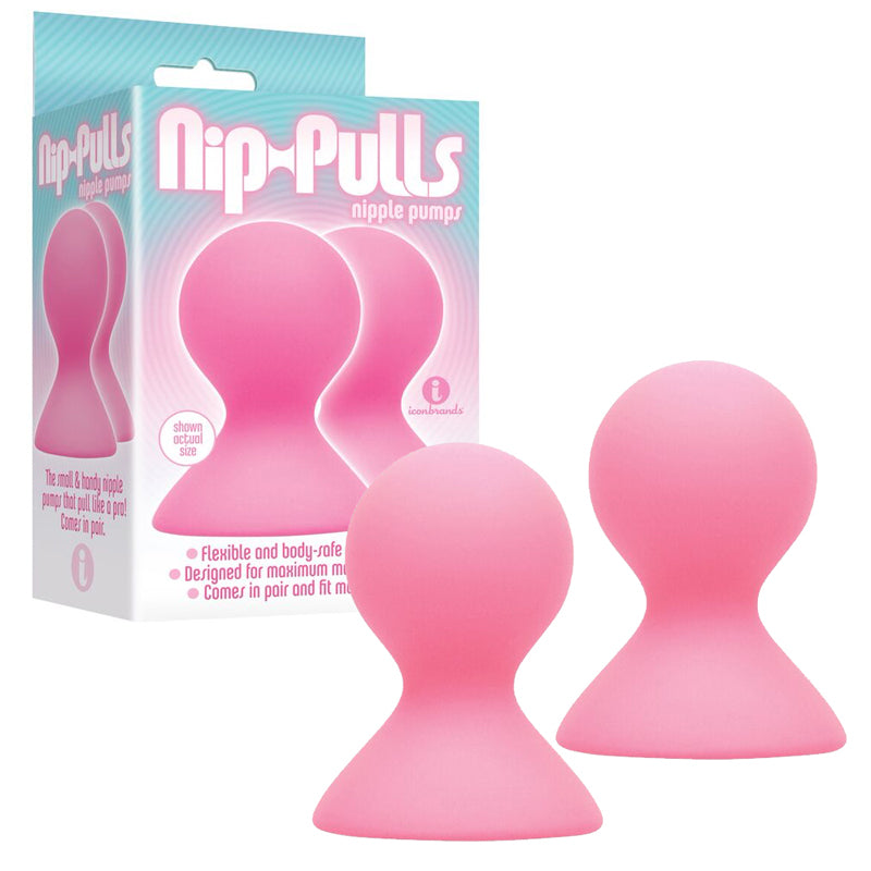 Icon Brands - The 9''s, Silicone Nip-Pulls, Pink - Bondage & Fetish Toys - Silicone