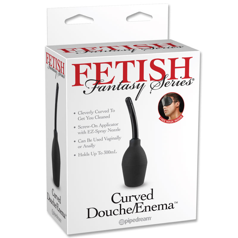 Pipedream - Fetish Fantasy Series Curved Douche/Enema Black - Sexual Wellness - Silicone