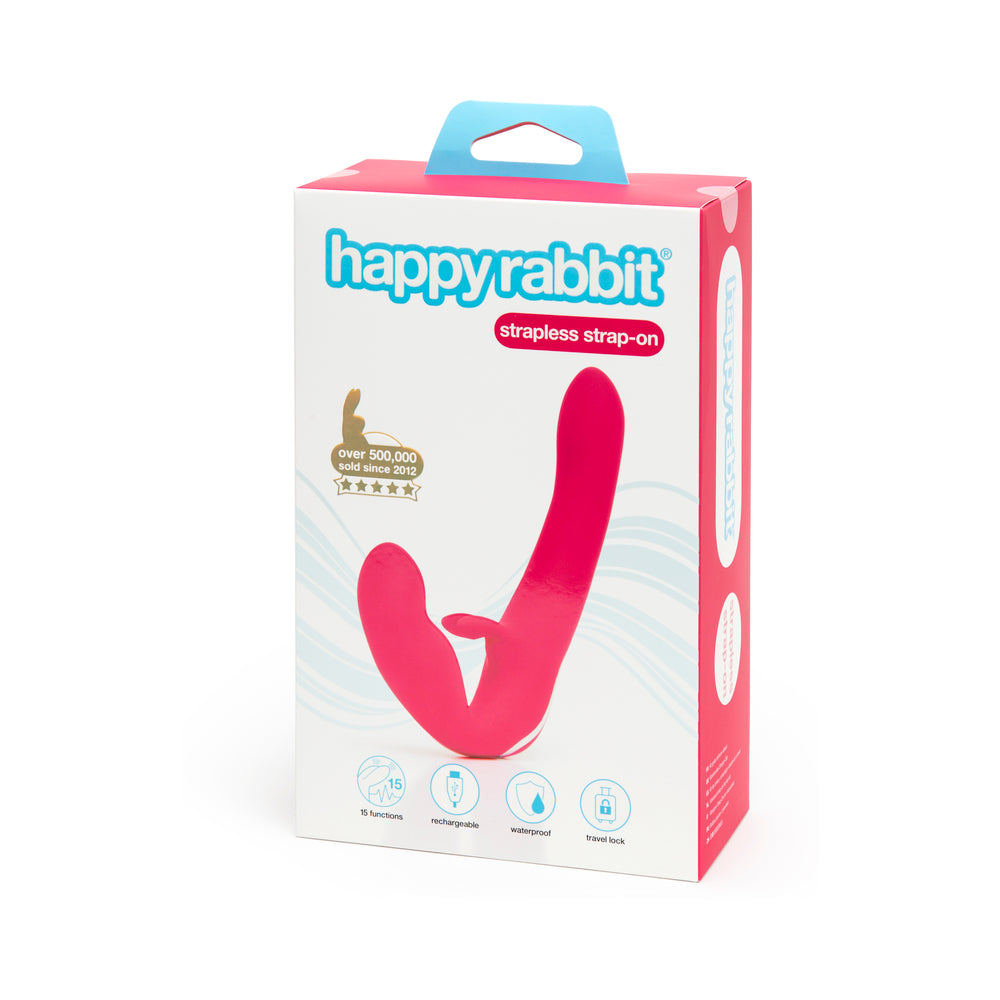 Happy Rabbit Happy Rabbit Vibrating Strapless Strap-On Pink