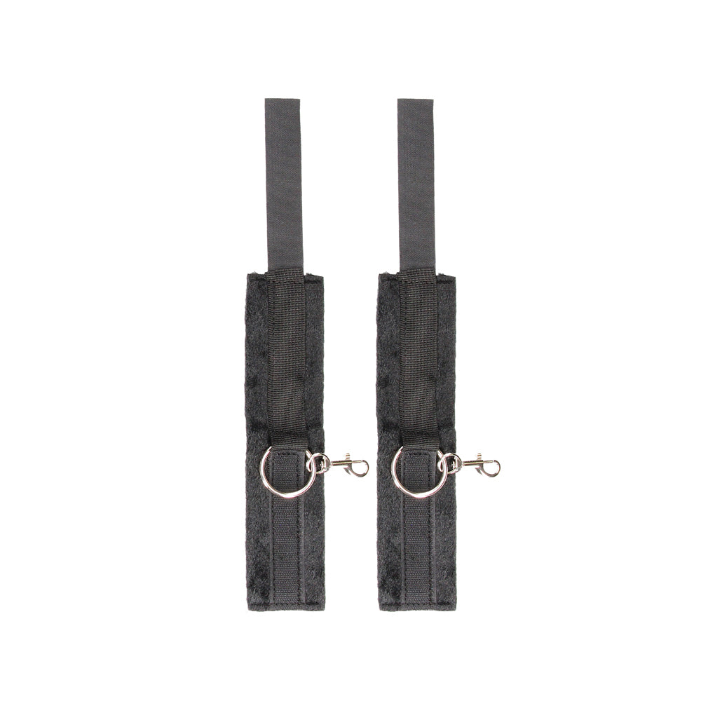 Shots - Ouch! Black & White Velcro Hogtie With Hand & Ankle Cuffs Black - Bondage & Fetish Toys - Leather