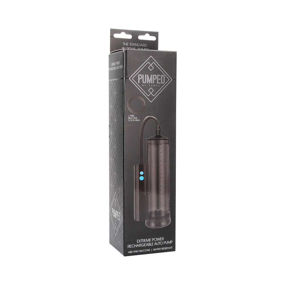 Shots - Pumped Extreme Power Rechargeable Automatic Penis Pump Black - Pumps & Enlargers - ABS