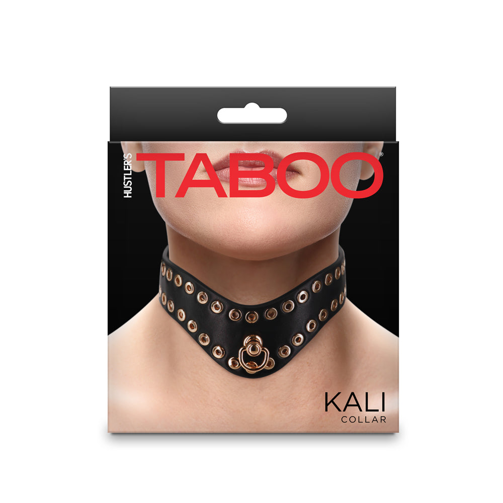 NS Novelties - Hustler Taboo Kali Collar Black - Bondage & Fetish Toys - Faux Leather/Vegan Leather